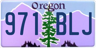 OR license plate 971BLJ