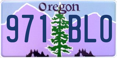 OR license plate 971BLO