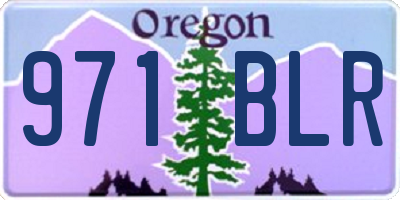 OR license plate 971BLR