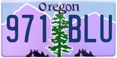 OR license plate 971BLU