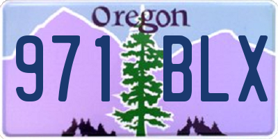 OR license plate 971BLX