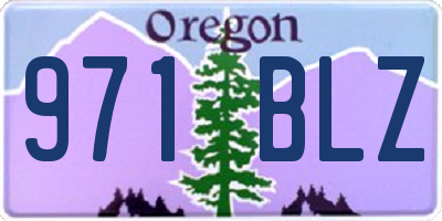 OR license plate 971BLZ