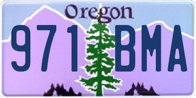 OR license plate 971BMA
