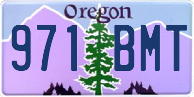 OR license plate 971BMT