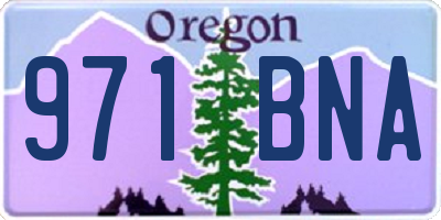 OR license plate 971BNA