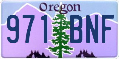 OR license plate 971BNF