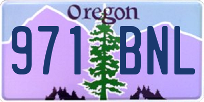 OR license plate 971BNL