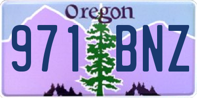 OR license plate 971BNZ