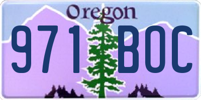 OR license plate 971BOC