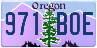 OR license plate 971BOE