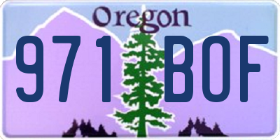 OR license plate 971BOF