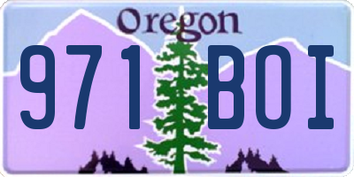 OR license plate 971BOI