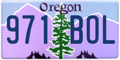 OR license plate 971BOL