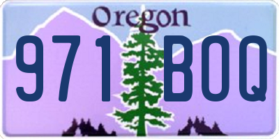 OR license plate 971BOQ