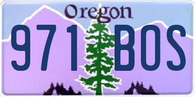 OR license plate 971BOS