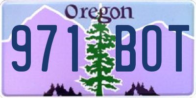 OR license plate 971BOT