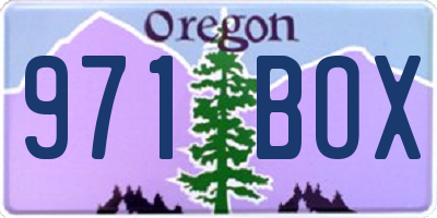 OR license plate 971BOX