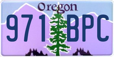 OR license plate 971BPC