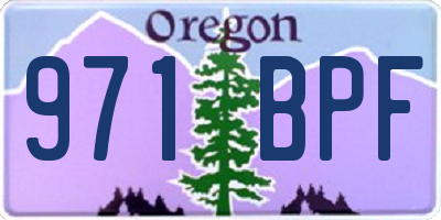 OR license plate 971BPF