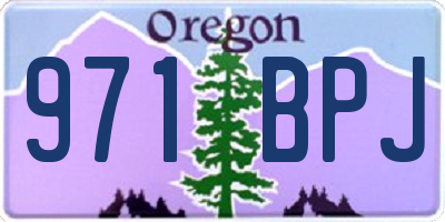 OR license plate 971BPJ