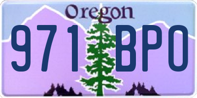 OR license plate 971BPO