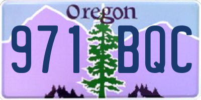 OR license plate 971BQC