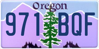 OR license plate 971BQF