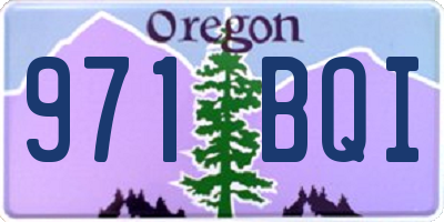 OR license plate 971BQI