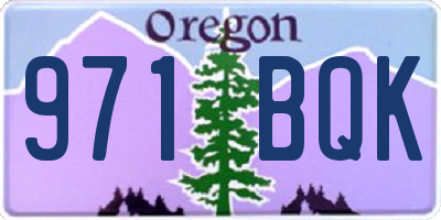 OR license plate 971BQK