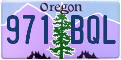 OR license plate 971BQL