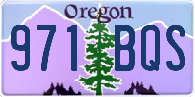 OR license plate 971BQS