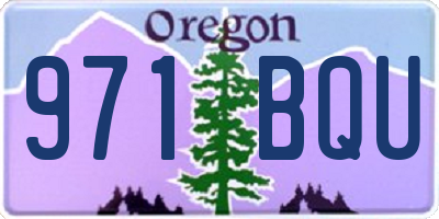 OR license plate 971BQU