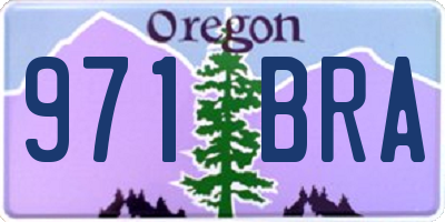 OR license plate 971BRA