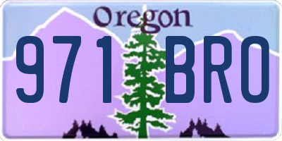 OR license plate 971BRO
