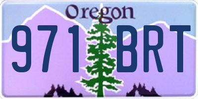 OR license plate 971BRT
