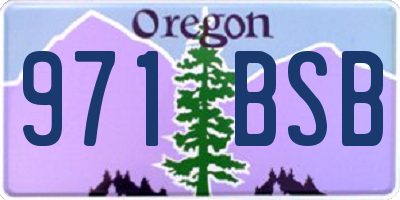 OR license plate 971BSB