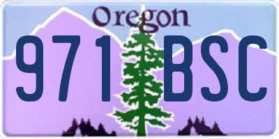OR license plate 971BSC