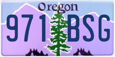 OR license plate 971BSG
