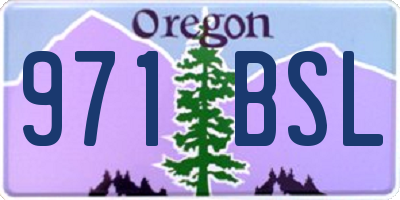 OR license plate 971BSL