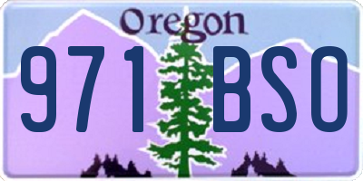 OR license plate 971BSO