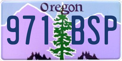 OR license plate 971BSP