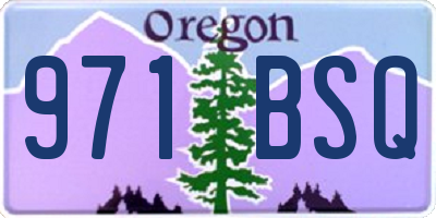 OR license plate 971BSQ