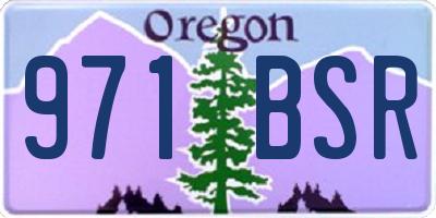 OR license plate 971BSR