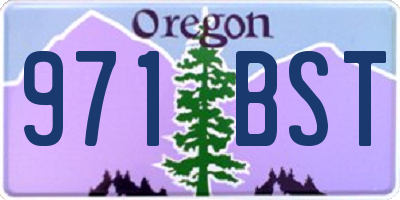 OR license plate 971BST