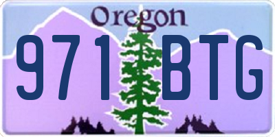 OR license plate 971BTG