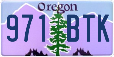 OR license plate 971BTK