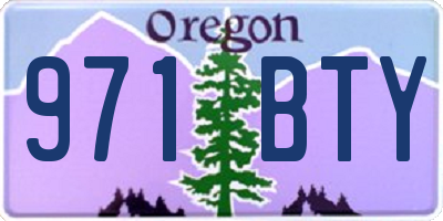 OR license plate 971BTY