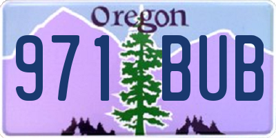 OR license plate 971BUB