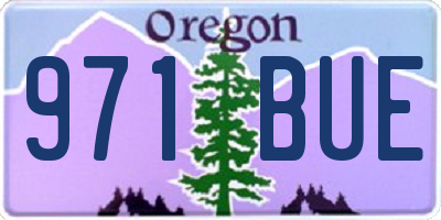 OR license plate 971BUE