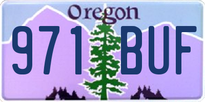 OR license plate 971BUF